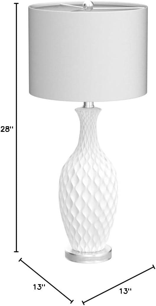 Ivory Ceramic 28" Table Lamp with Linen Shade