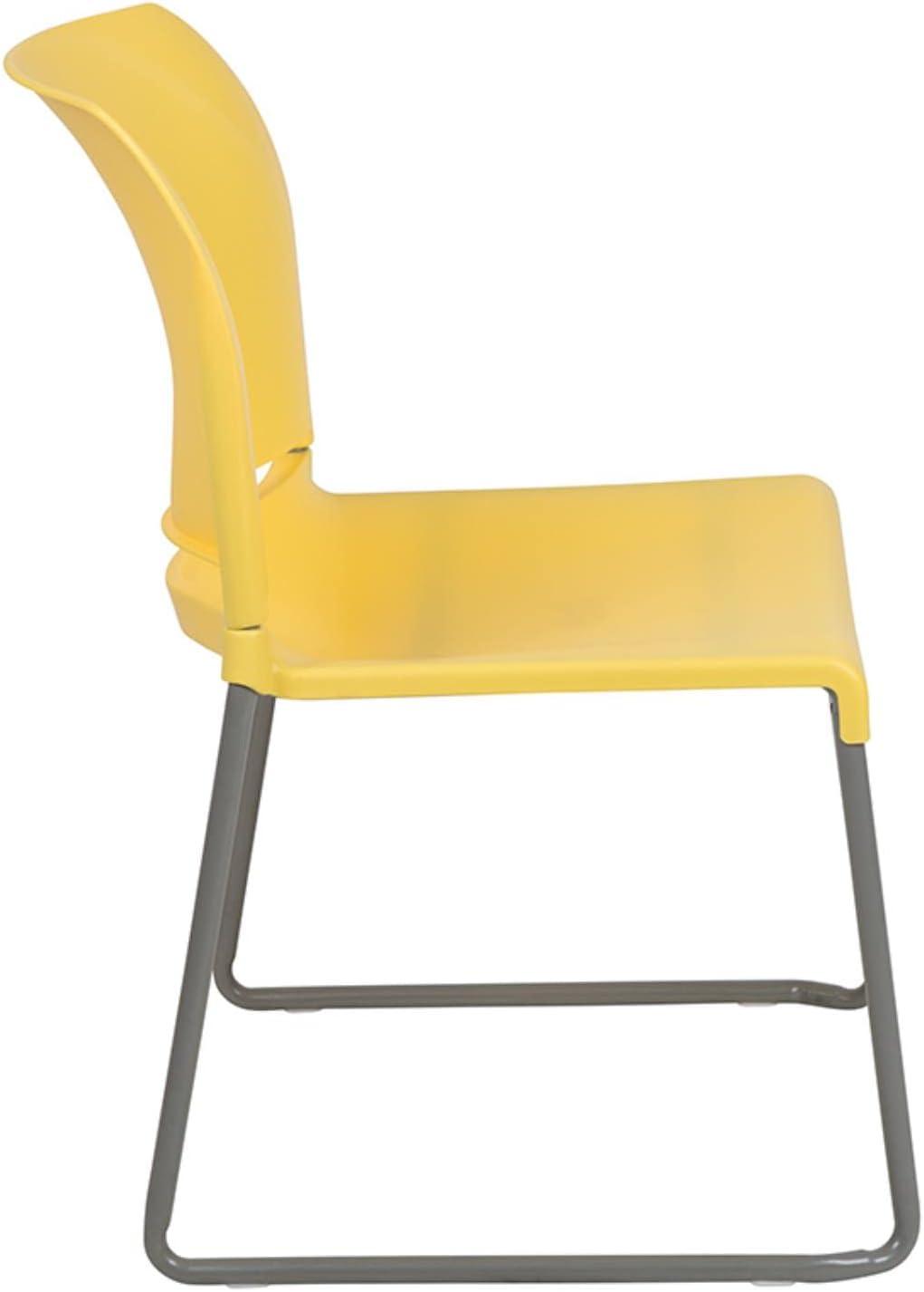 Flash Furniture HERCULES Series 880 lb. Capacity Full Back Contoured Stack Chair with Powder Coated Sled Base