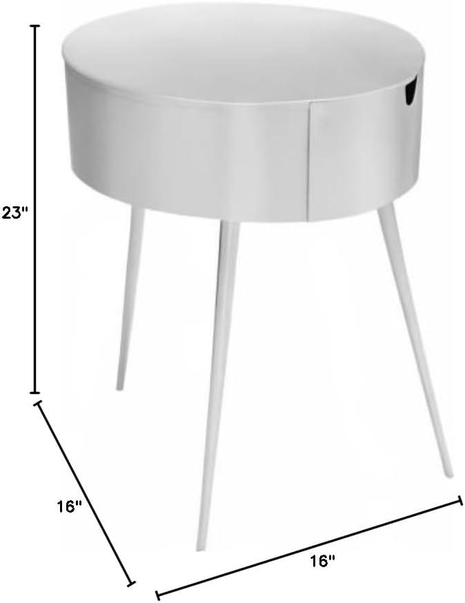 Meridian Furniture,Bali White Nightstand
