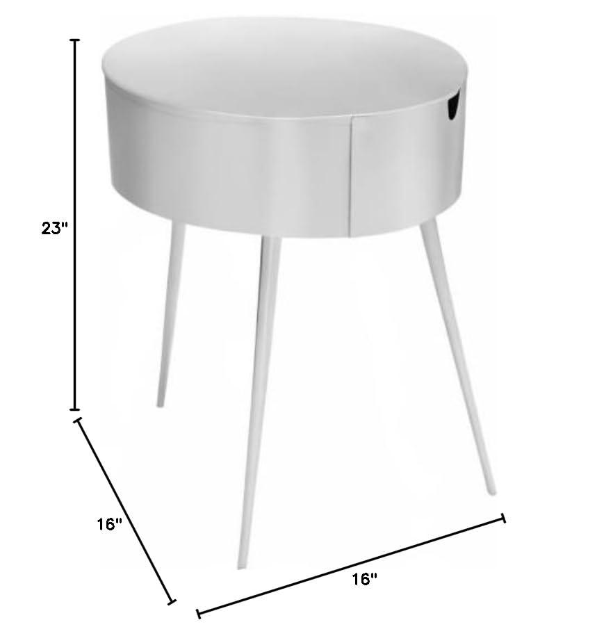 Meridian Furniture,Bali White Nightstand