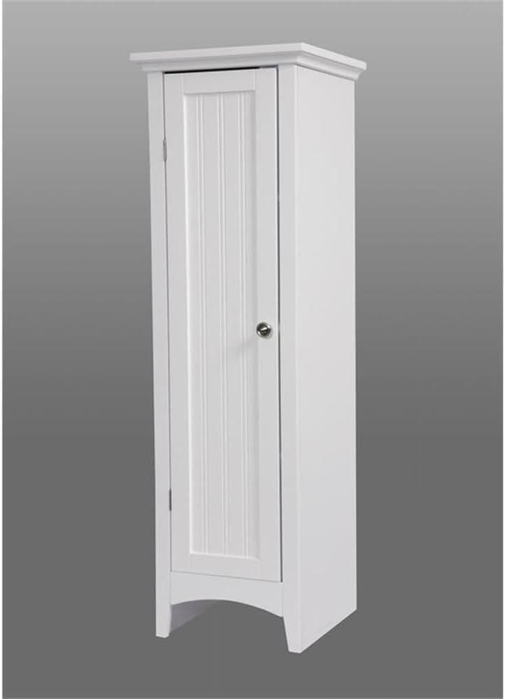 American Furniture Classics One Door Storage Kitchen Pantry Cabinet, White