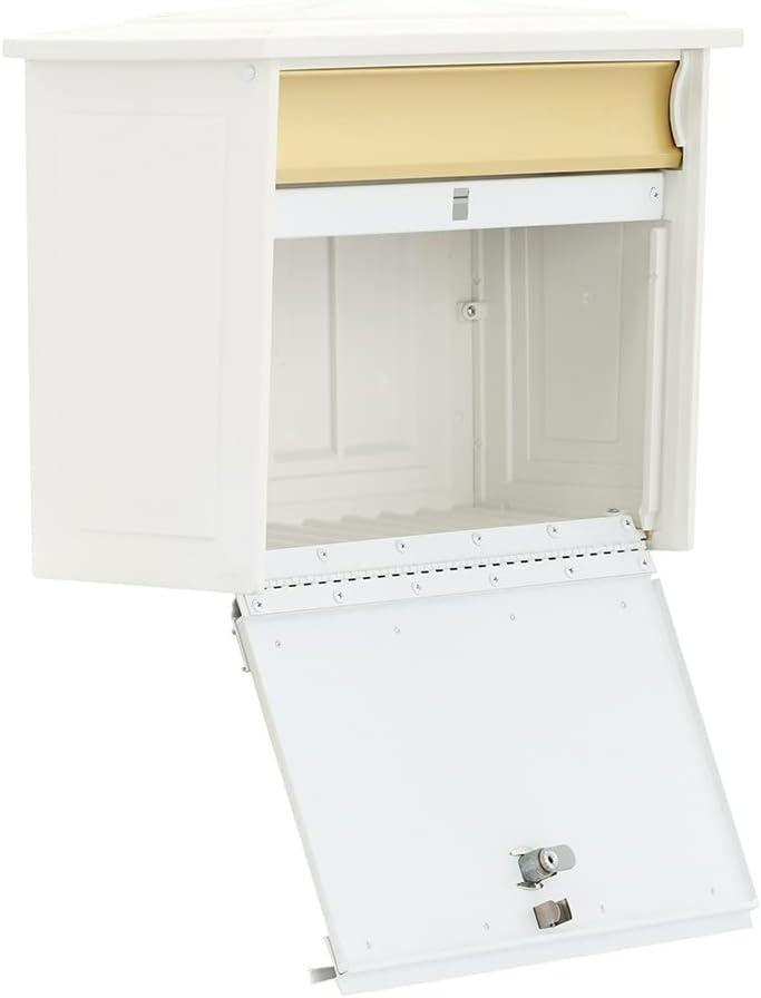 Architectural Mailboxes Mailsafe Locking, Plastic, Medium, Wall-Mount Mailbox in White