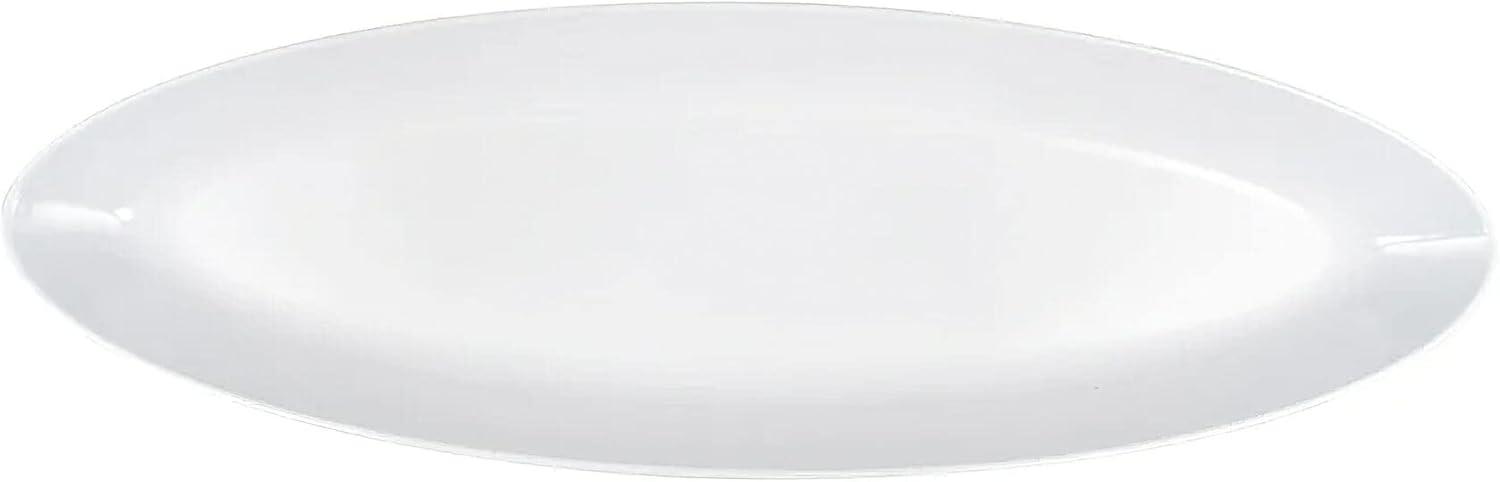 White 27" x 10" Oval Melamine Platter