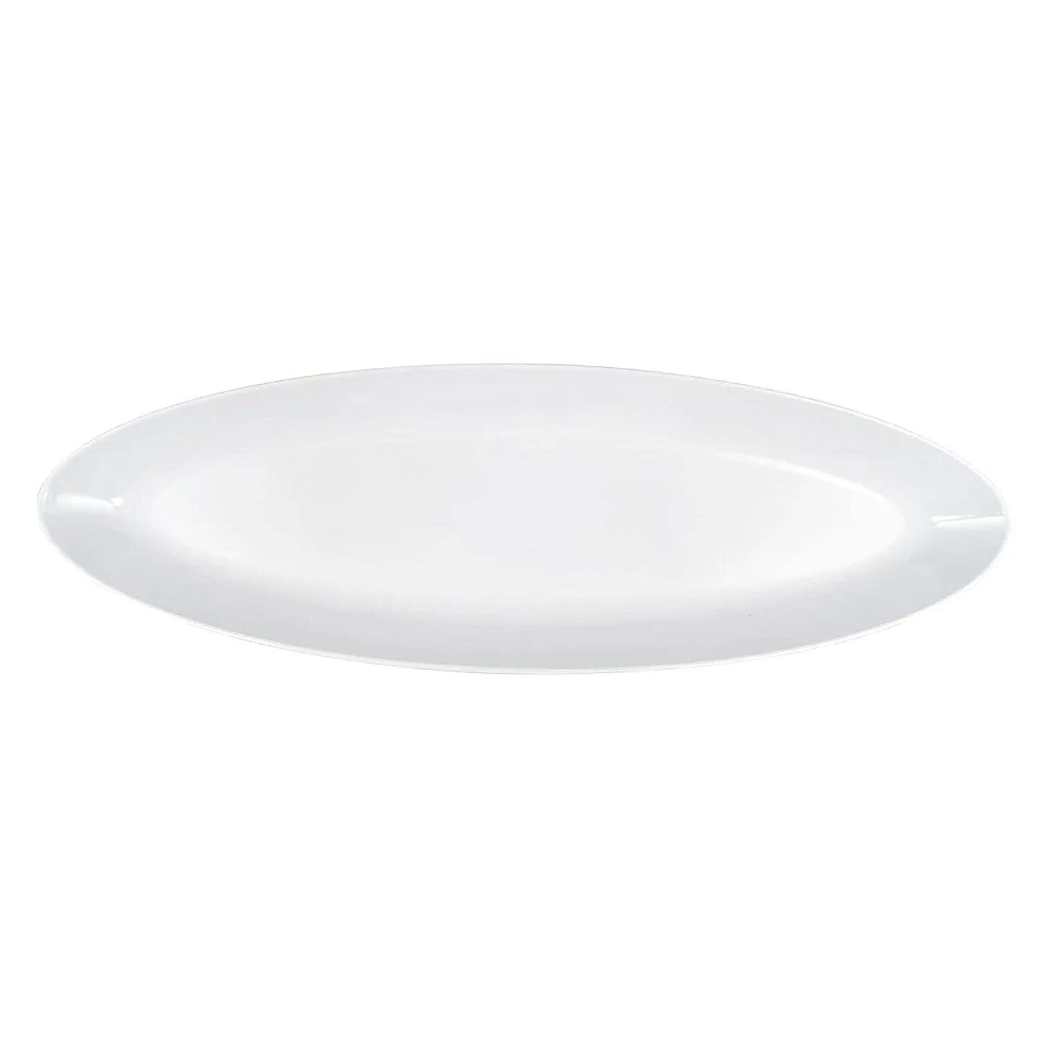 White 27" x 10" Oval Melamine Platter