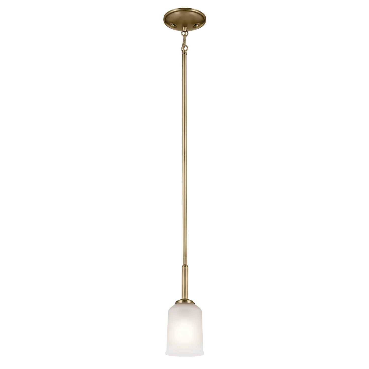Natural Brass Mini Pendant with Clear Glass Shade