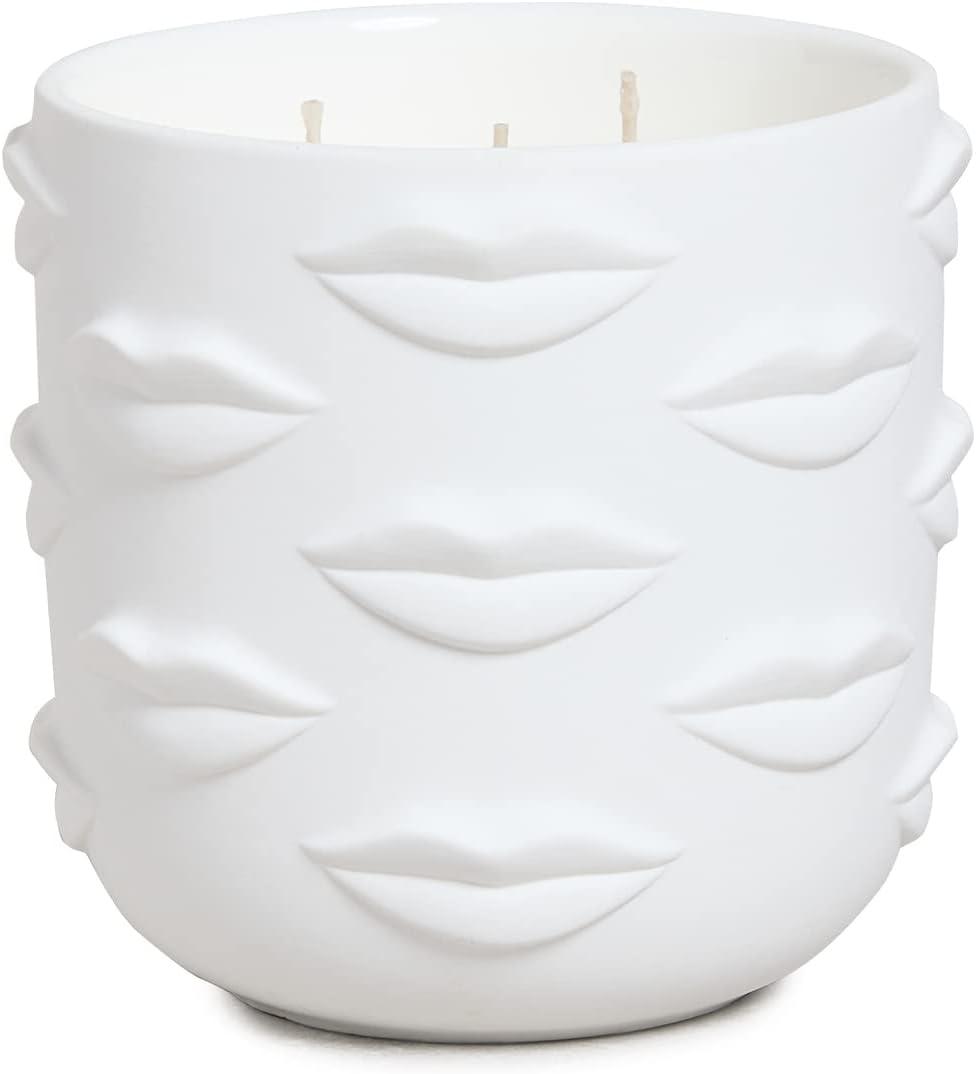 Warm Citrus Scented Soy Candle in White Gala Vessel