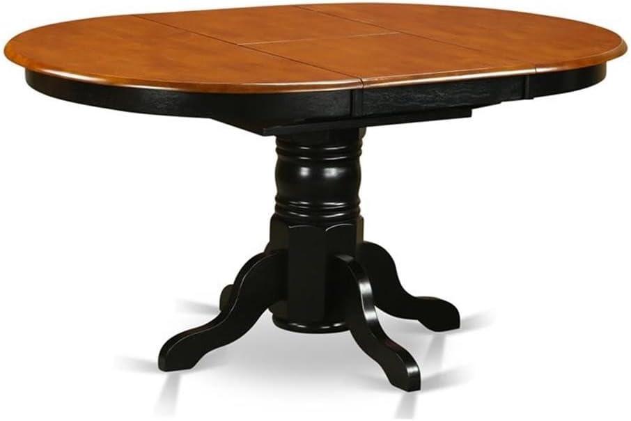 East West Furniture Kenley Traditional Wood Dining Table in Black/Cherry