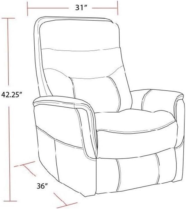 Butterscotch Leather Swivel Recliner with Wood Accents