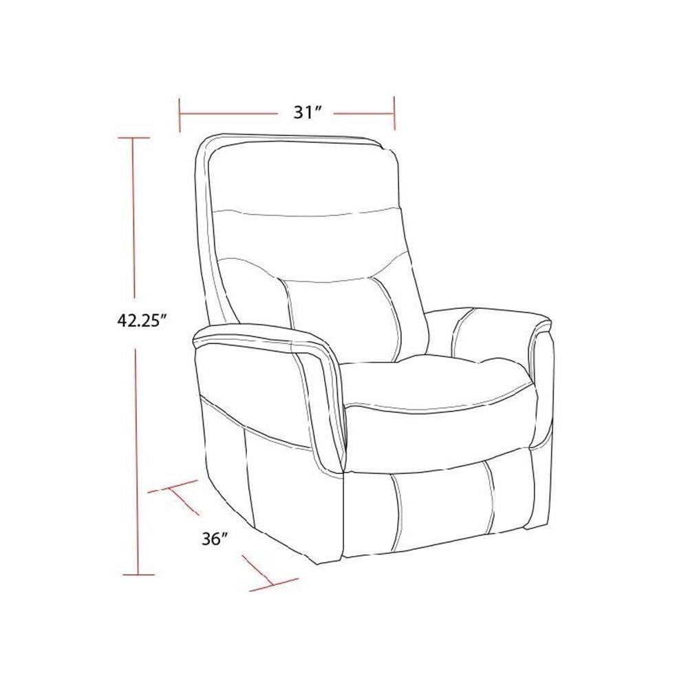 Butterscotch Leather Swivel Recliner with Wood Accents