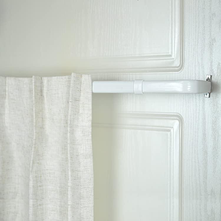 The Classic Touch Heavy Duty Single Curtain Rod, White, 28-48 Inches