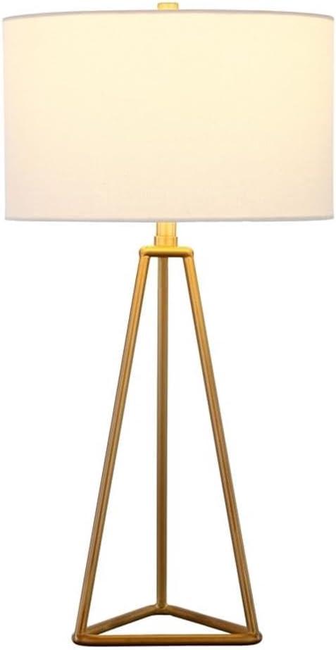 Evelyn&Zoe Gio 26.13" Tall Table Lamp with Fabric Shade in Brushed Nickel/White