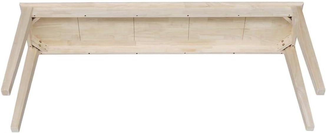 Elegant Shaker Solid Wood Console Table with Butcher Block Surface, 72"