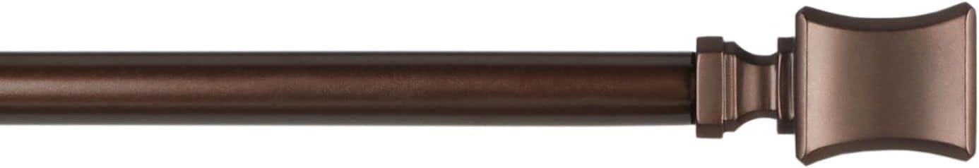 Amalgamated Textiles Exclusive Home Loran 1" Window Curtain Rod and Finial Set, Adjustable