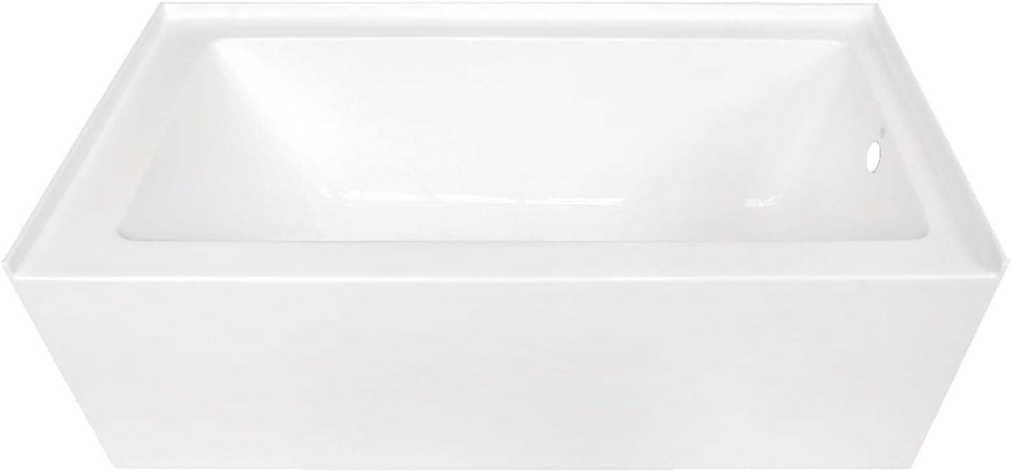 Aqua Eden 60" x 31" Alcove Soaking Acrylic Bathtub