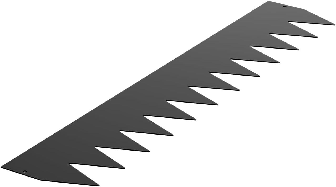 KFFKFF 6 PCS Metal Landscape Edging 40" L x 8" H Galvanized Steel Garden Border Flexible Hammer-In Outdoor Landscaping Edge with 8 Clips for Lawn, Garden, Walkway, Yard (Black)