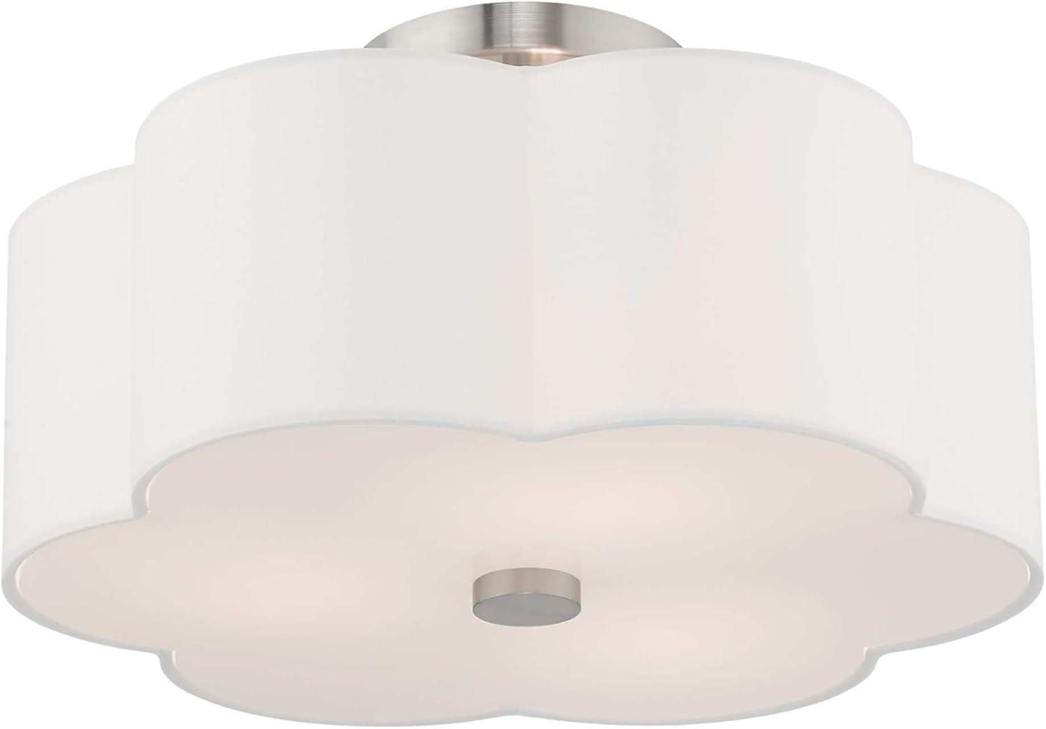 Livex Lighting Chelsea 3 - Light Flush Mount in  Brushed Nickel