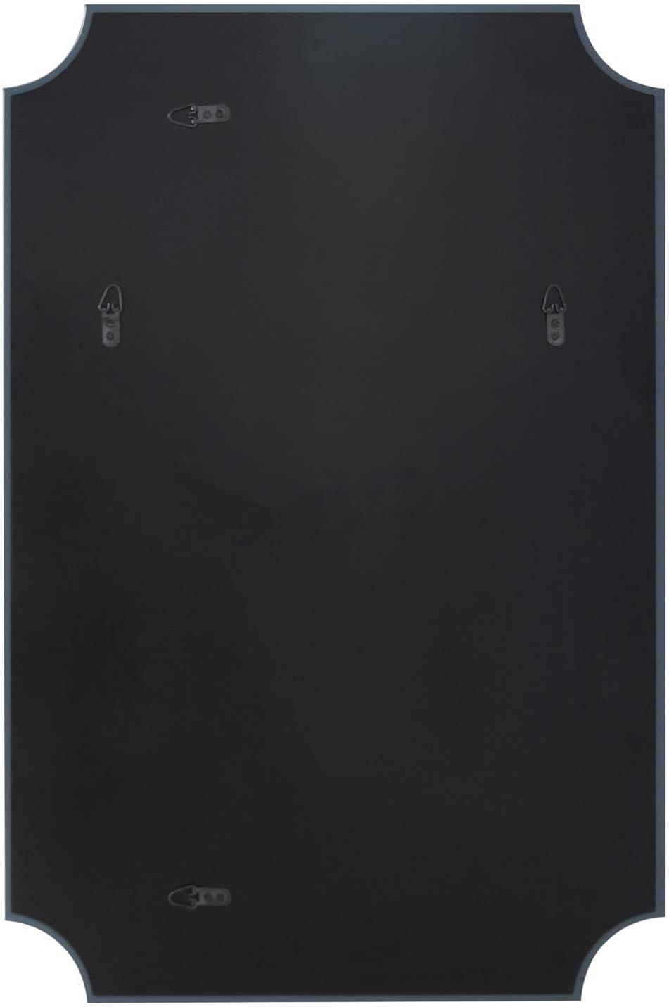 Howard Elliott Frameless Silver Rectangle Wall Hanging Mirror, Elegant Beveled Edges Frameless Wall Hanging Mirror, Modern Accent Decorative Vanity Mirror for Bathroom, Entryway, Bedroom, 24 x 36 inch