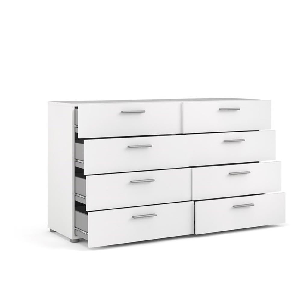 Home Square 3 Piece Bedroom Set with Dresser and 2 Nightstands in White
