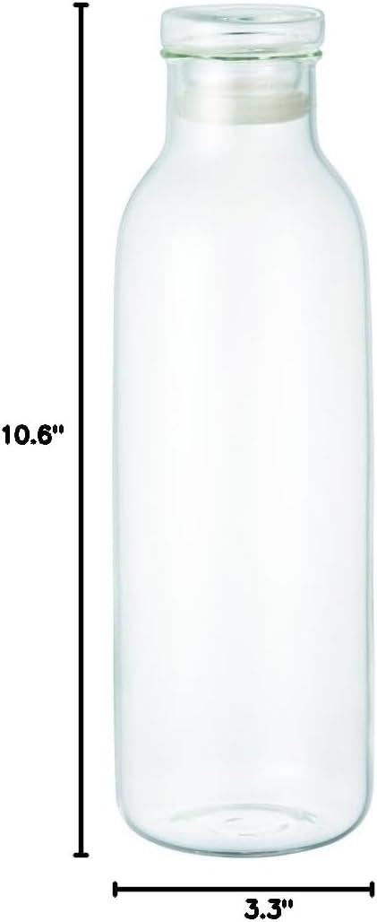 Clear Heat-Resistant Glass 1L Carafe with Silicone Lid