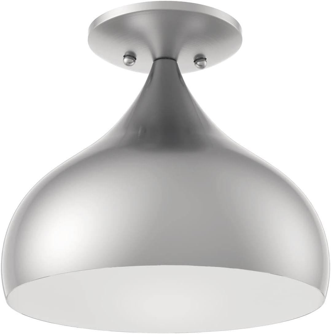 Livex Lighting Amador 1 - Light Semi-Flush Mount in  Brushed Nickel