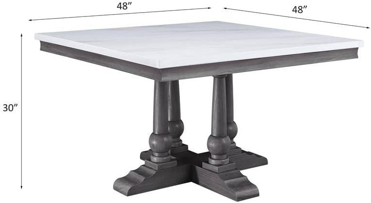 Faux Marble Top Dining Table