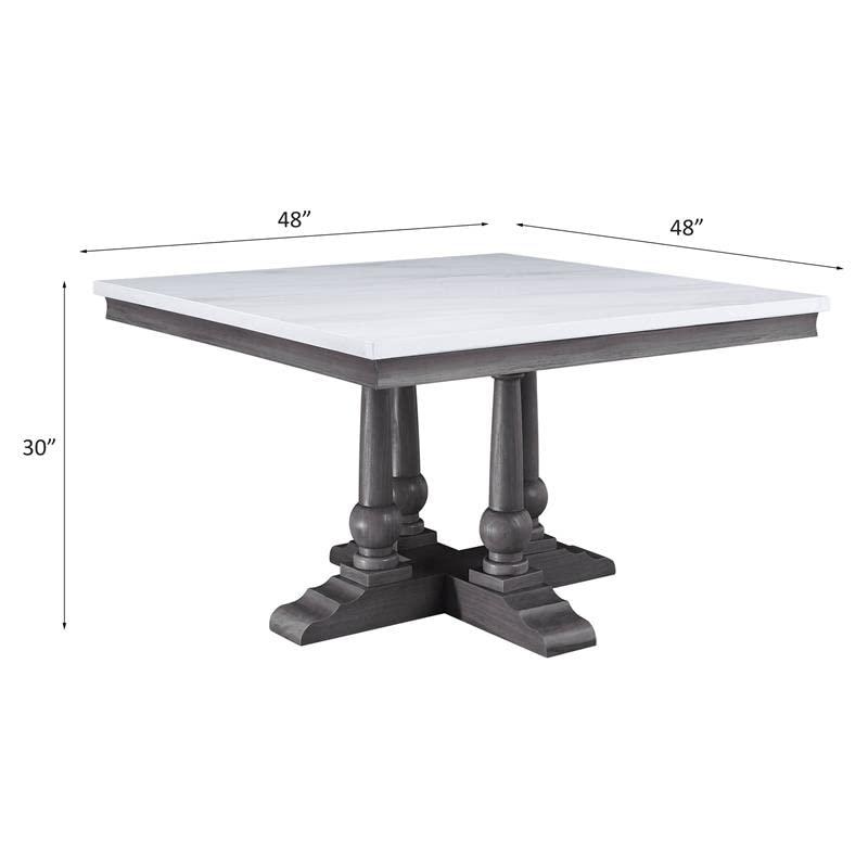 Faux Marble Top Dining Table