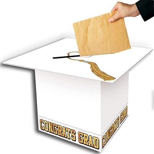 Beistle Grad Cap Card Box, 8.5" x 8.5", (1/Pkg) Red