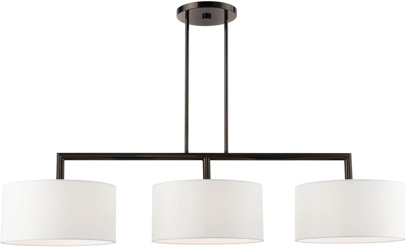 Livex Lighting Meridian 3 - Light Chandelier in  Black Chrome