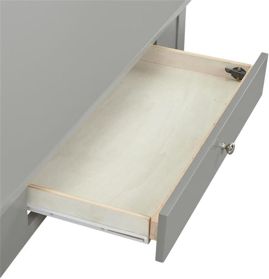 40" Shaker Cottage Desk Gray - Alaterre Furniture: Transitional Style, Pine Frame, Storage Drawer