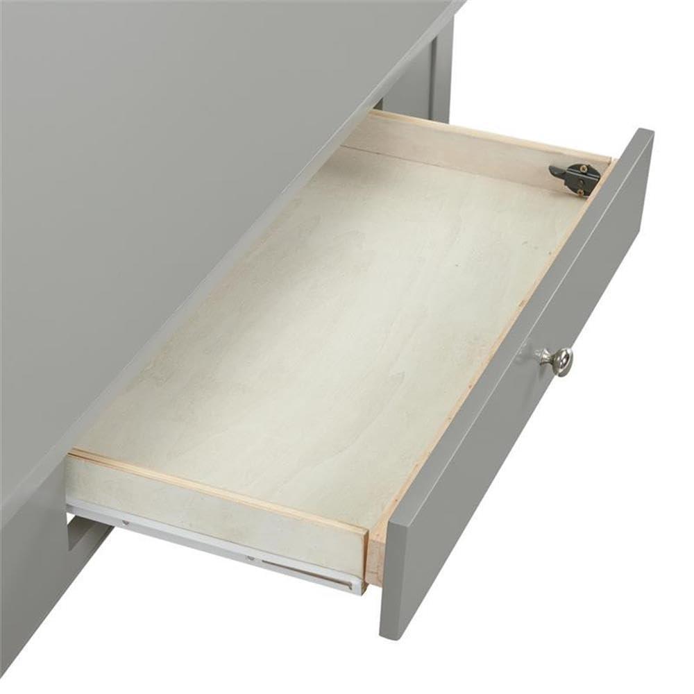 40" Shaker Cottage Desk Gray - Alaterre Furniture: Transitional Style, Pine Frame, Storage Drawer