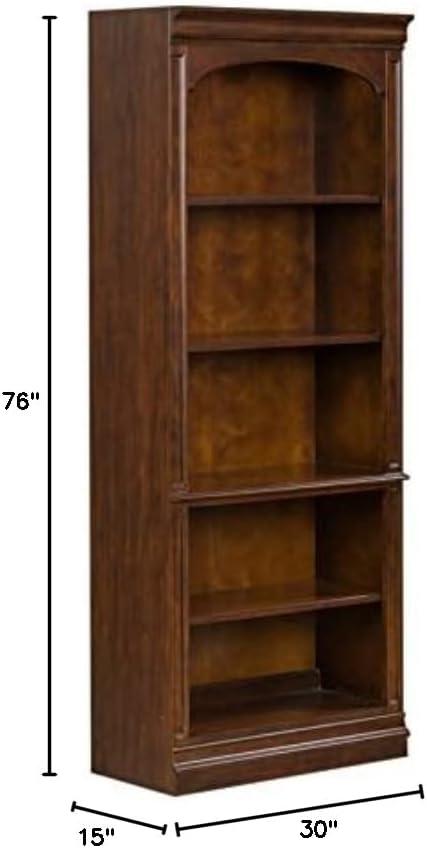 Brayton Manor Dark Brown 76" Traditional Open Bookcase