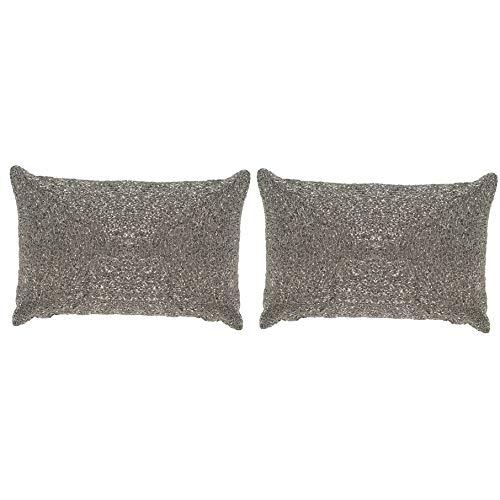 Appliqued Feather Throw Pillow (Set of 2)