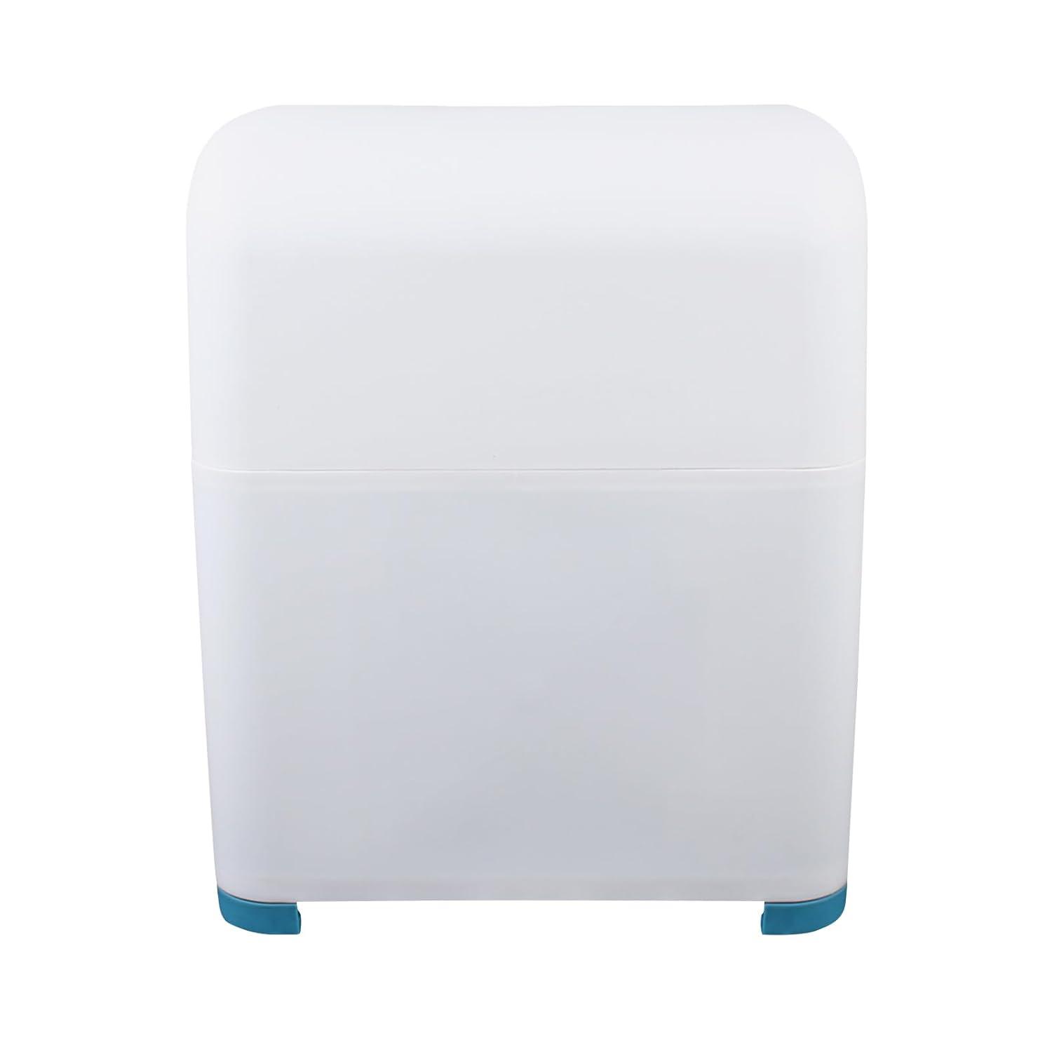 2-Tier Dish Drying Rack, Drain Bowl Cup Plate Dish Drying Drainer, PP+ABS Kitchen Dish Dryer Shelf Cutlery Drain Board with Lid Cover for Home Kitchen (17.71 * 14.96 * 9.84inch)