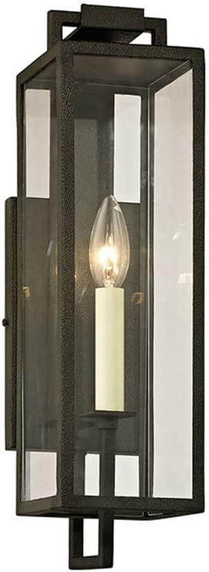 Troy Lighting Beckham 1 - Light Wall Light in  Forged Iron Clear Shade