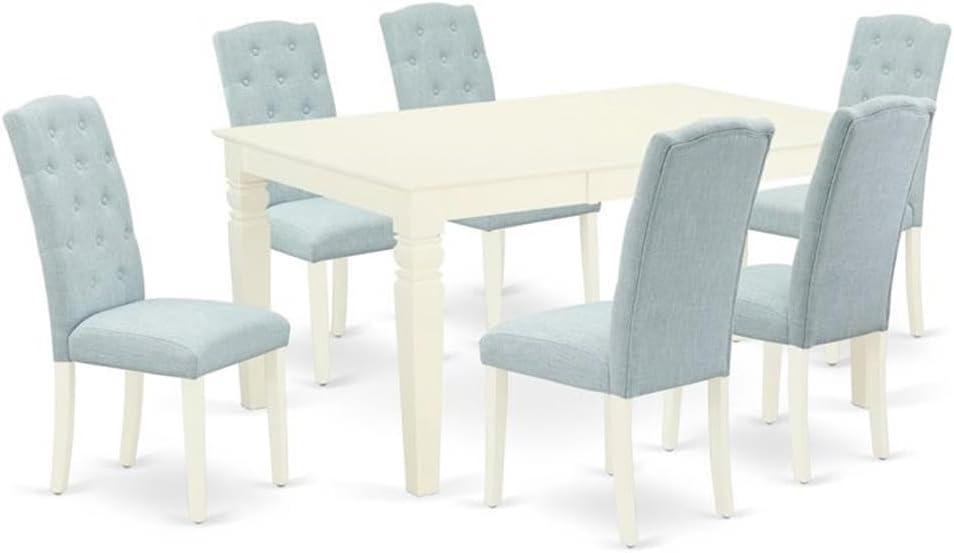 Dining Room Set Linen White, WECE7-WHI-15