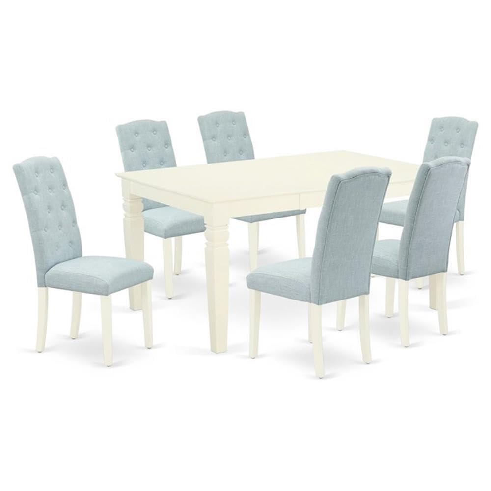 Dining Room Set Linen White, WECE7-WHI-15