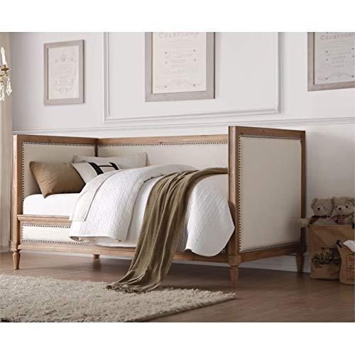 Acme Furniture Twin Charlton Bed Salvage Oak/Linen Cream
