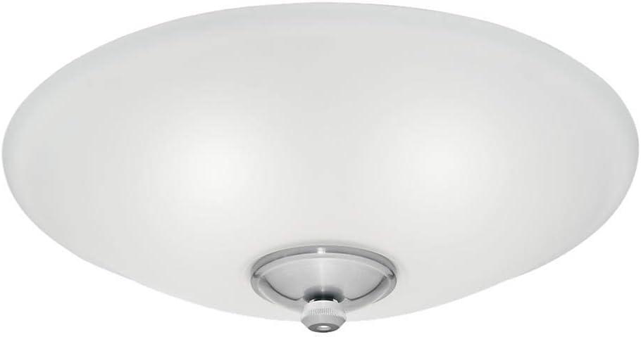 Brushed Nickel Low Profile Bowl Light Kit with Glass Shade