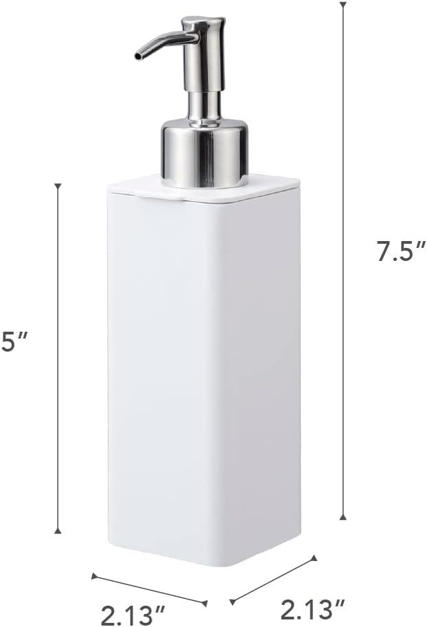 Yamazaki Home Refillable Hand Soap Dispenser With Pump, Bathroom, Kitchen, 8.5 fluid oz.