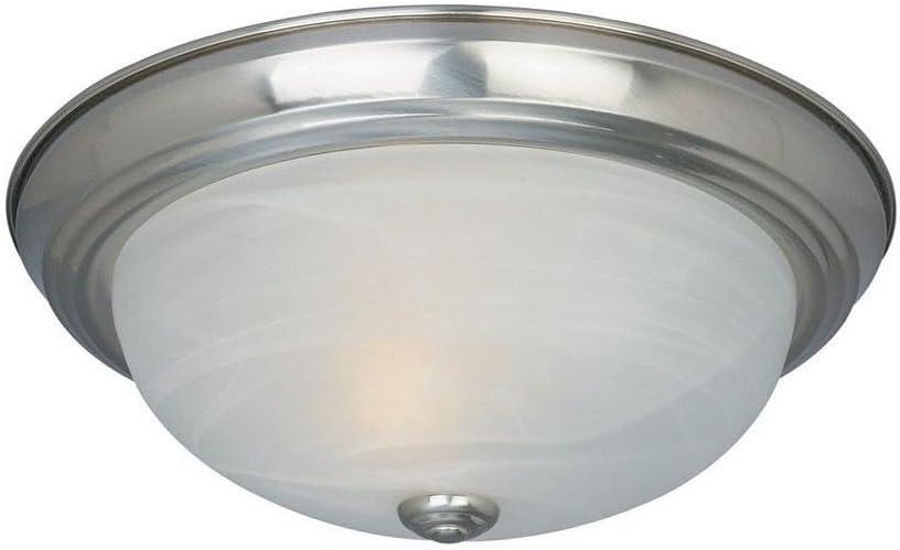 Designers Fountain 11 inch 2-Light Satin Platinum Flush Mount Ceiling Light, 1257S-SP-AL