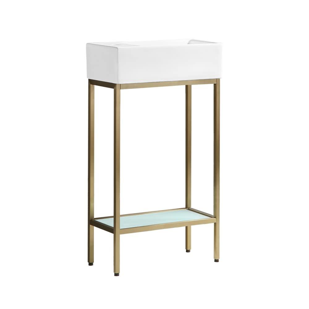 Pierre 19.5 Single, Freestanding, Open Shelf, Frame Bathroom Vanity