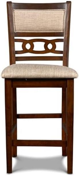 New Classic Furniture Gia Solid Wood Counter Chair in Cherry Brown (Set of 2)