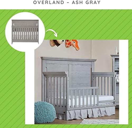 Barandilla de Seguridad para Cama de Niños Pequeños para Catres con Excavación para Bebés (Gris Ceniza)