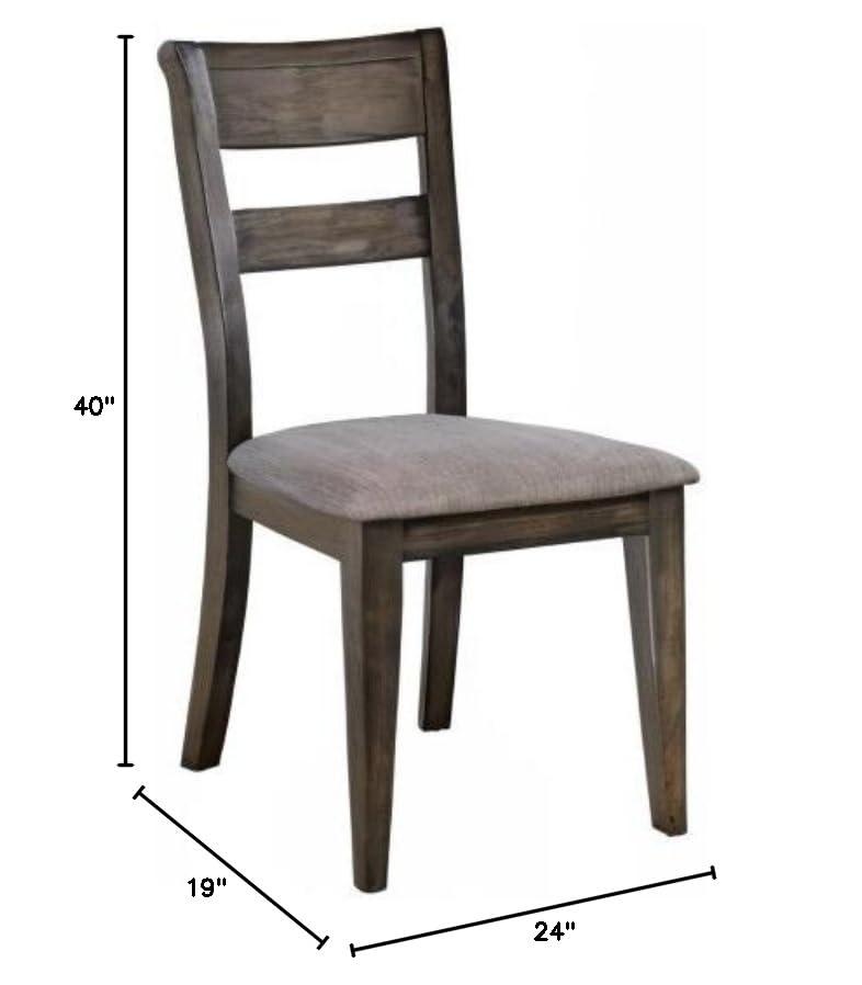 Silla Lateral con Respaldo Salpicado Marrón Oscuro de Puente Doble (RTA), Juego de 2