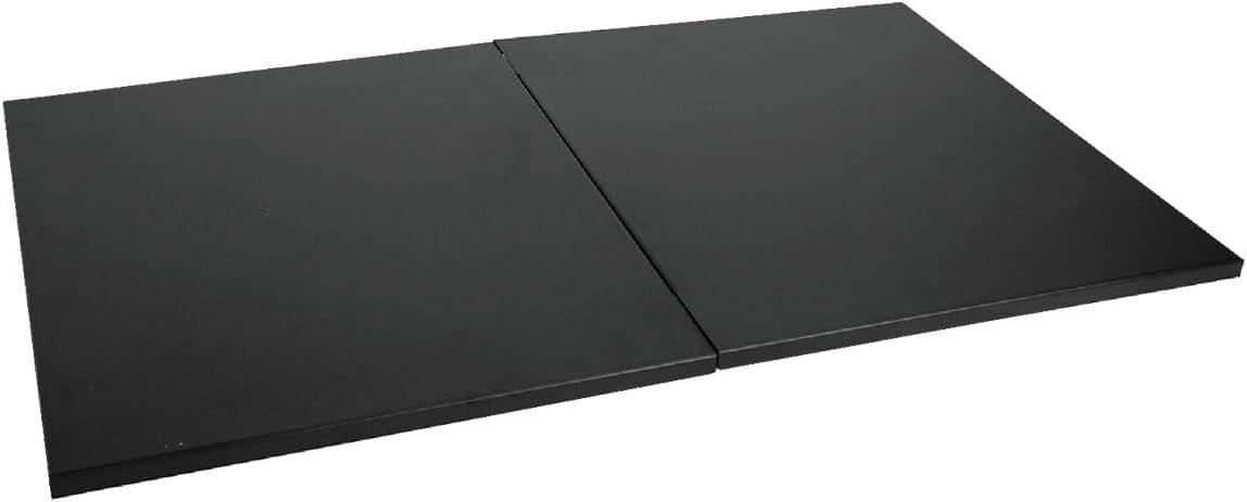 Black Steel Rectangle Fire Pit Lid with Drainage Design