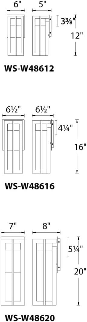 Black Modern LED Outdoor Wall Sconce