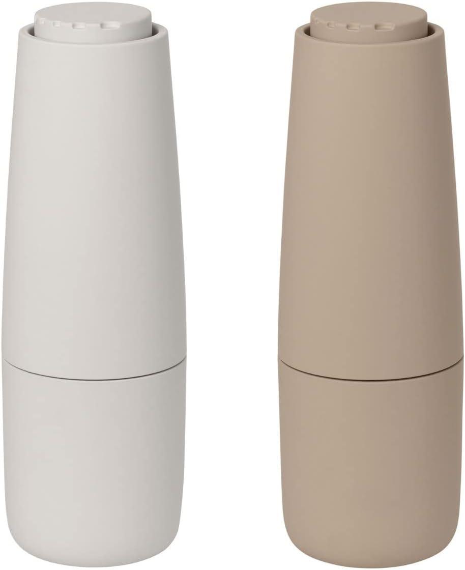 Nomad and Moonbeam Plastic Salt and Pepper Grinder Set