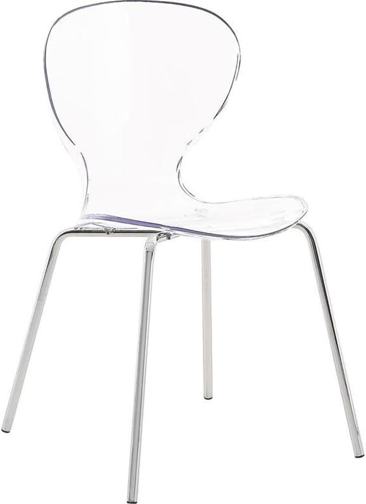 Meridian Furniture Clarion 18"H Metal Dining Chair in Chrome (Set of 2)