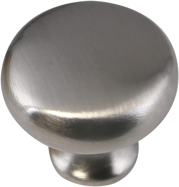 Design House 564567 1.25-inch Mushroom Cabinet Knob, Satin Nickel, 5-Pack (Set of 5)