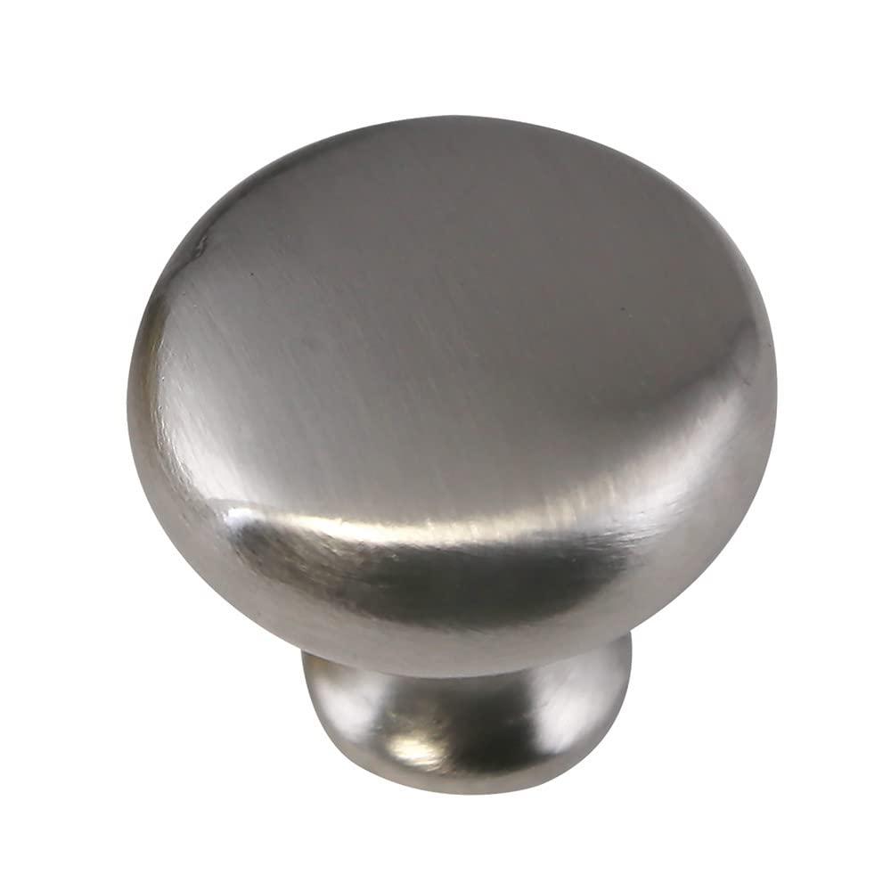 Design House Design House 564567 1.25-inch Mushroom Cabinet Knob, Satin Nickel, 5-Pack (Set of 5)
